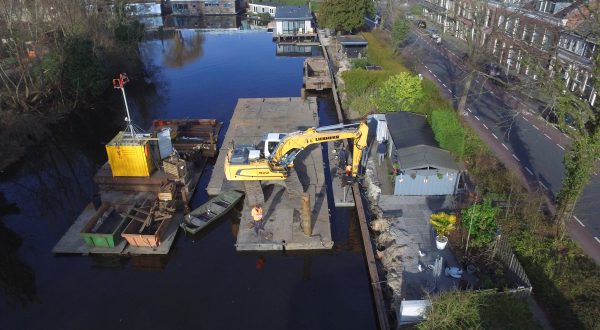 Vernieuwen damwand Herensingel, Leiden